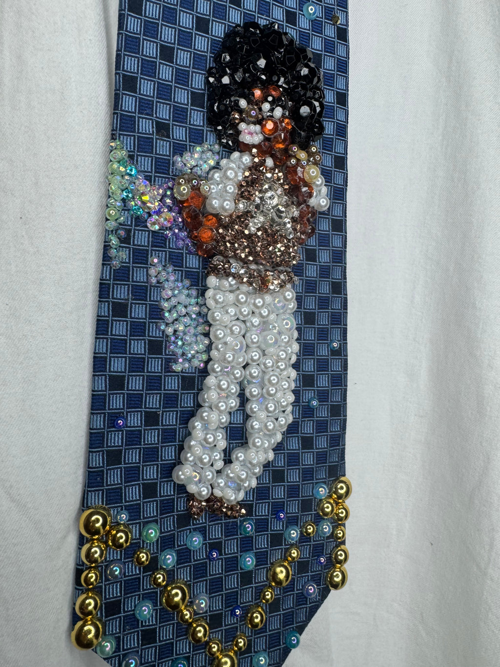 Navy Blue Michael Jackson Hitting Hip Swing Move in Blame it on the Boogie Music Video Tie