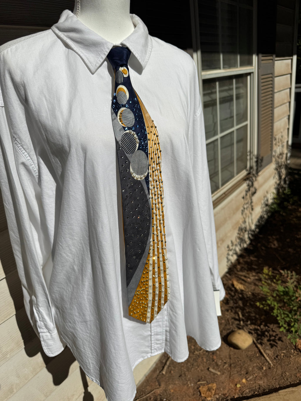 Gold and Grey Nautical Infinity Royalty Tie