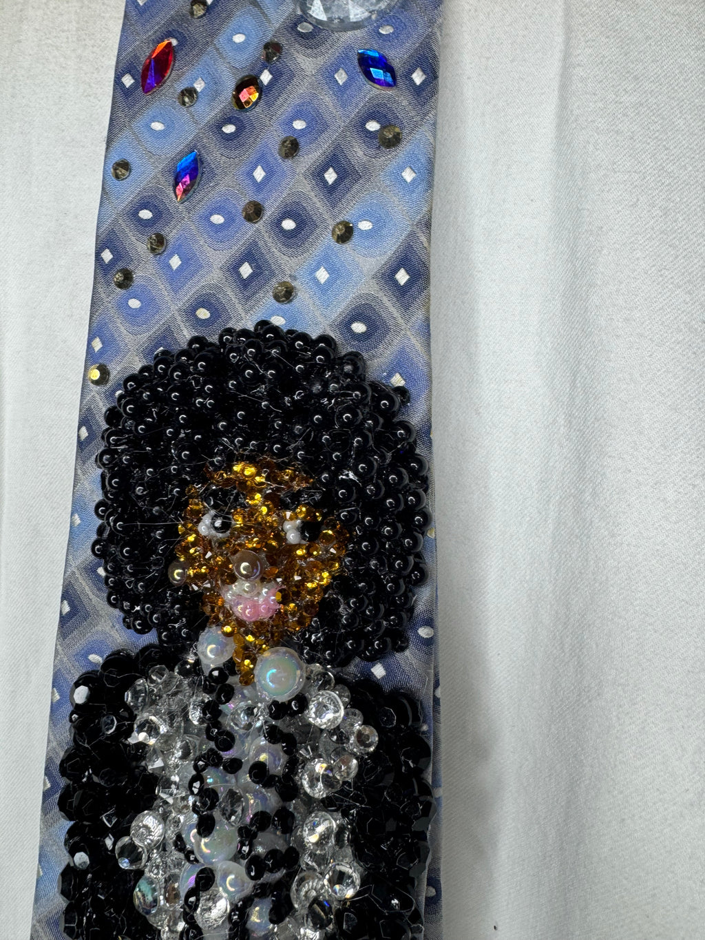 Light Blue Teen Michael Jackson on The Cher Show Jackson 5 1975 Tie