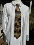 Brown Jaguar Head Mirror Futuristic High Class Royalty Tie