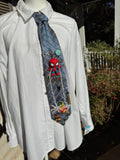 Sky Blue Spiderman Defeating Doctor Octopus Over Crane Spiderman Tie