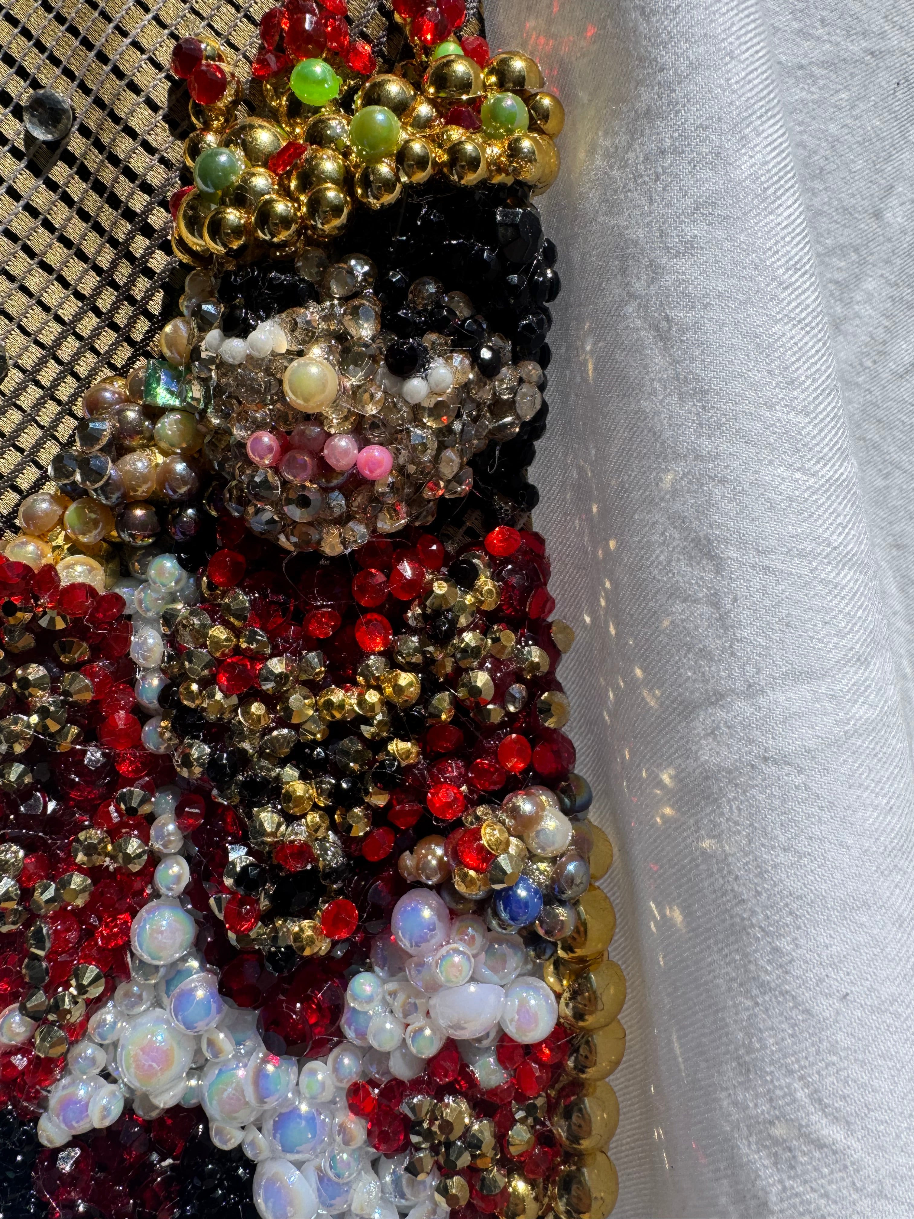 Gold Michael Jackson Sitting On Gold Chair In Red King Royalty Outfit Photoshoot Tie