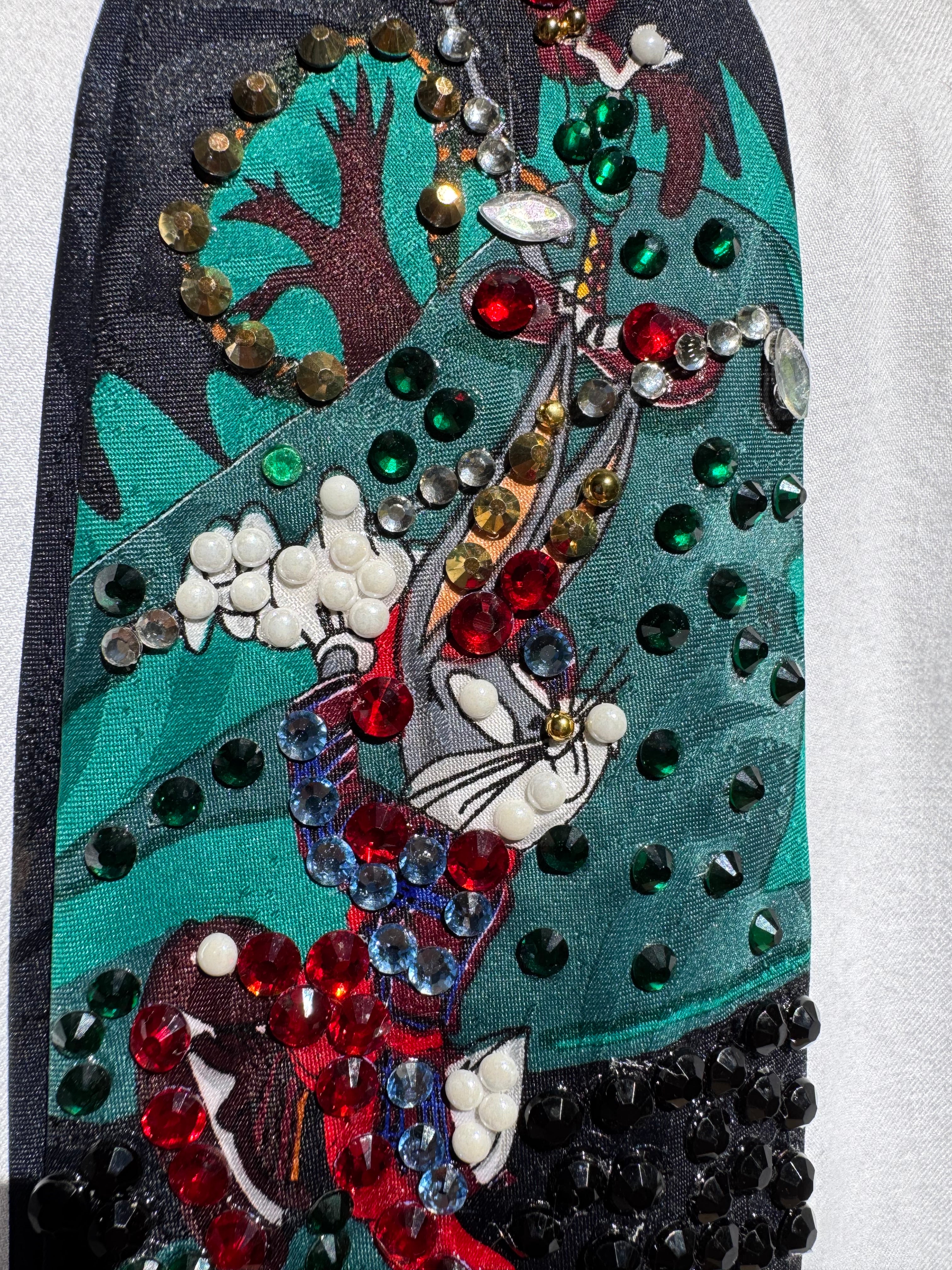 Black Full Looney Tunes Cast Playing Golf Movie Tie