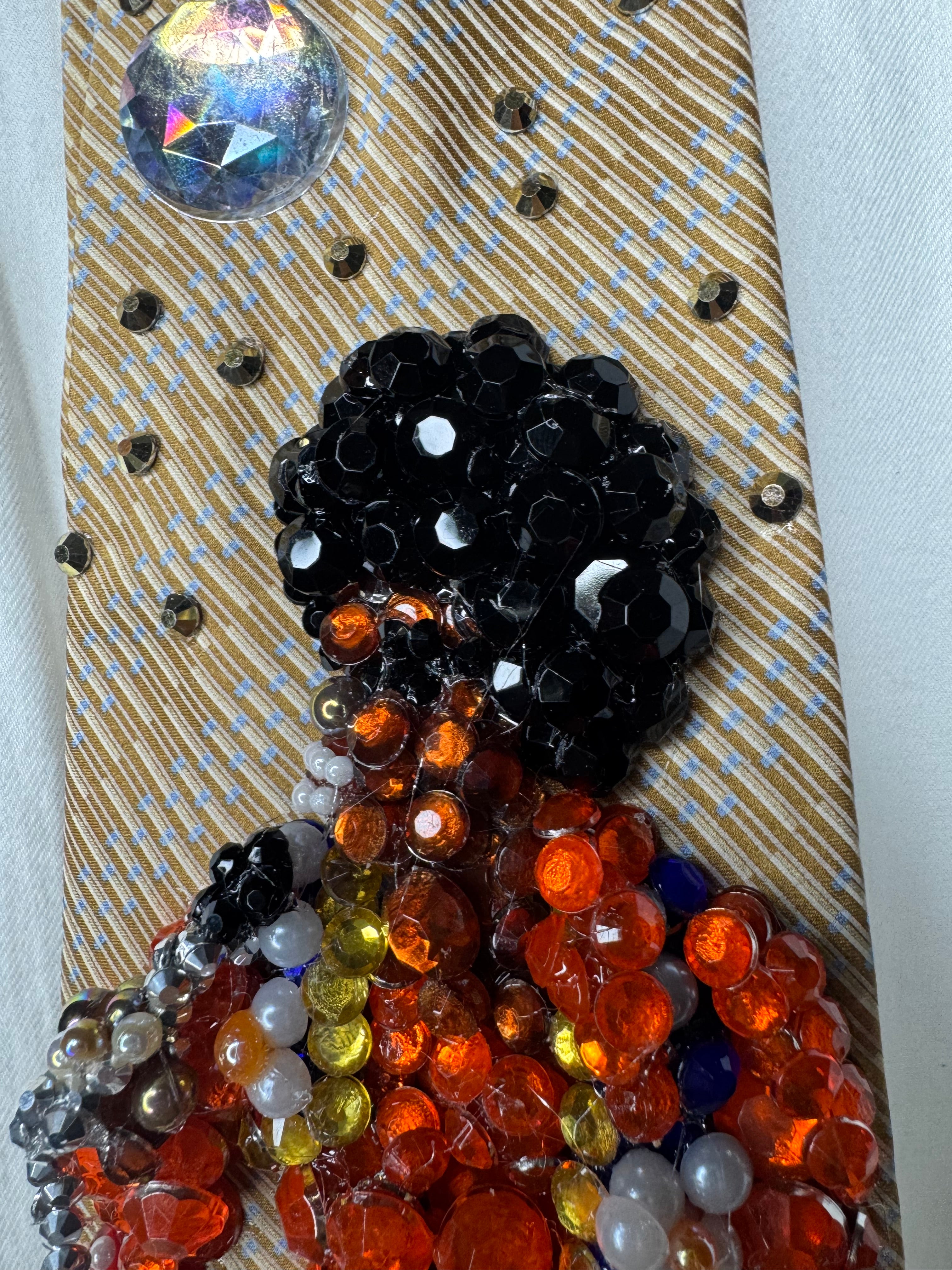 Light Gold Young Michael Jackson Singing ABC at “Save the Children” Concert Jackson 5 1972 Tie