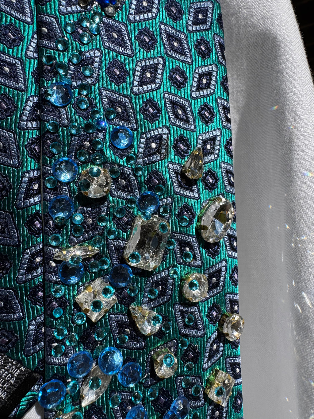 Turquoise Fiji Water Over Crystals Water Royalty Tie