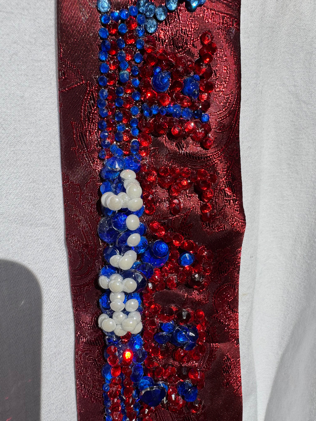 Red Paisley Silk Ichigo Kurosaki Blood Swipe Sword Bleach Anime Tie