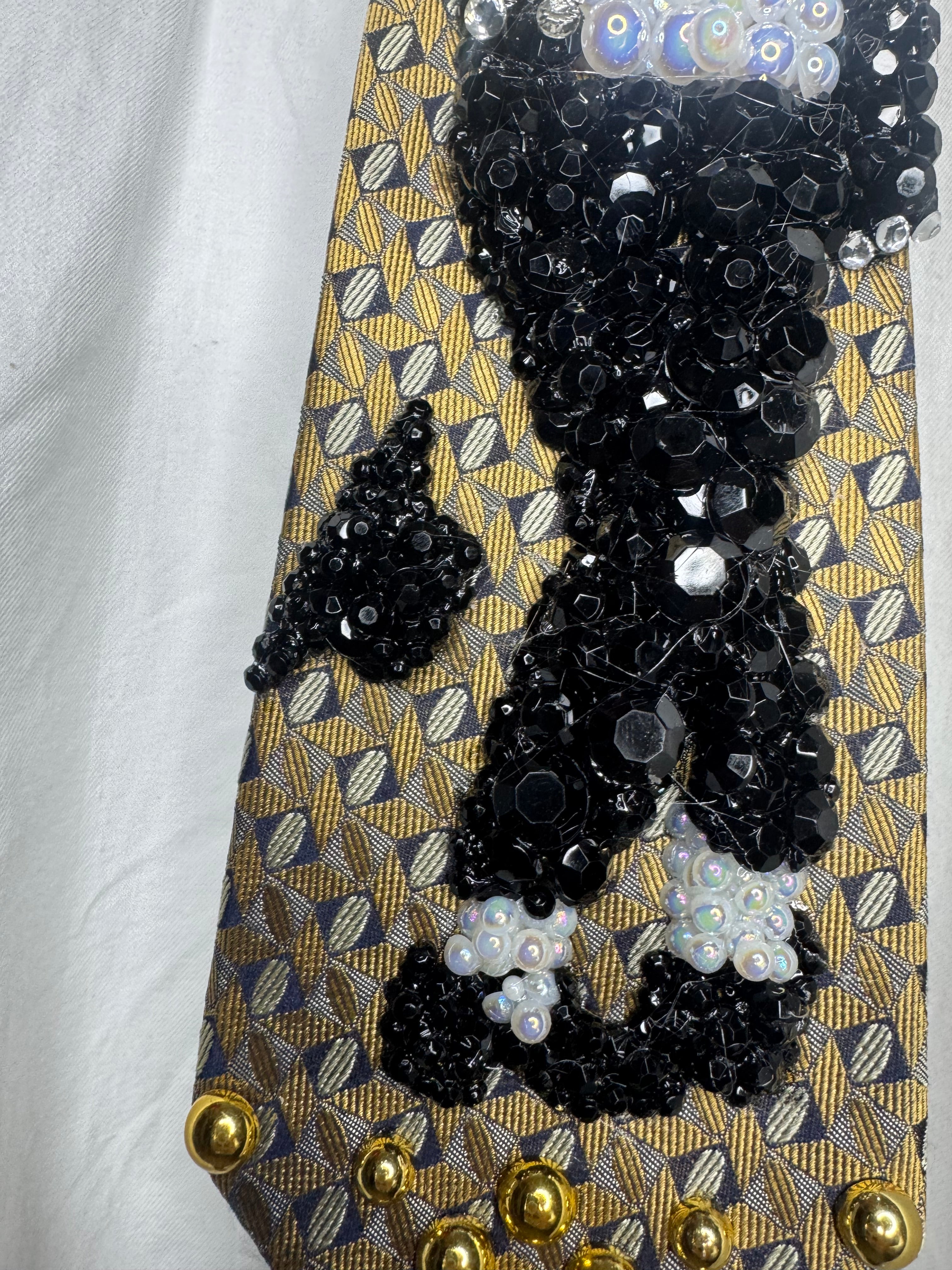 Gold Michael Jackson Throwing Fedora Hat to Billie Jean at MTV Awards 1995 Tie