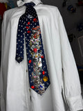 Navy Blue Baby Mario Throwing Blue Shell Down Mirror Road 200cc Mario Kart Tie