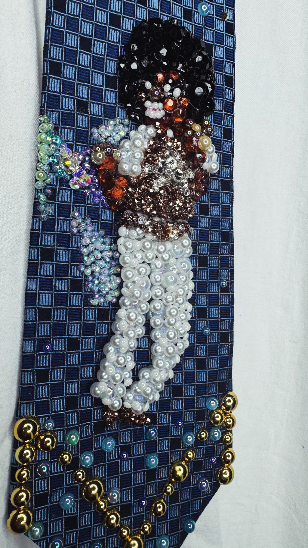 Navy Blue Michael Jackson Hitting Hip Swing Move in Blame it on the Boogie Music Video Tie