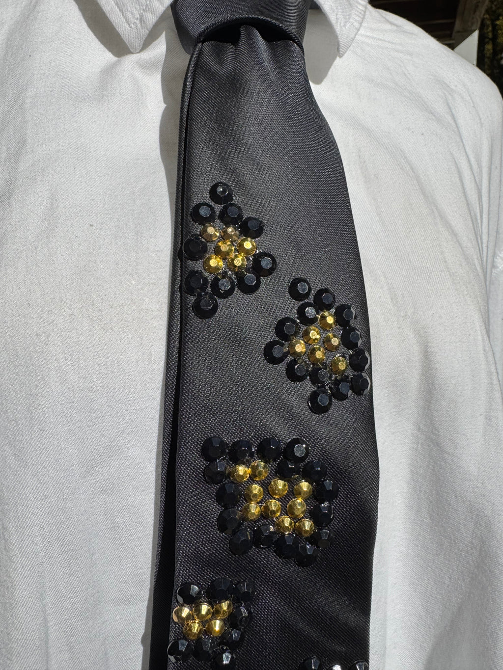 Black Cheetah Print Nature Royalty Tie
