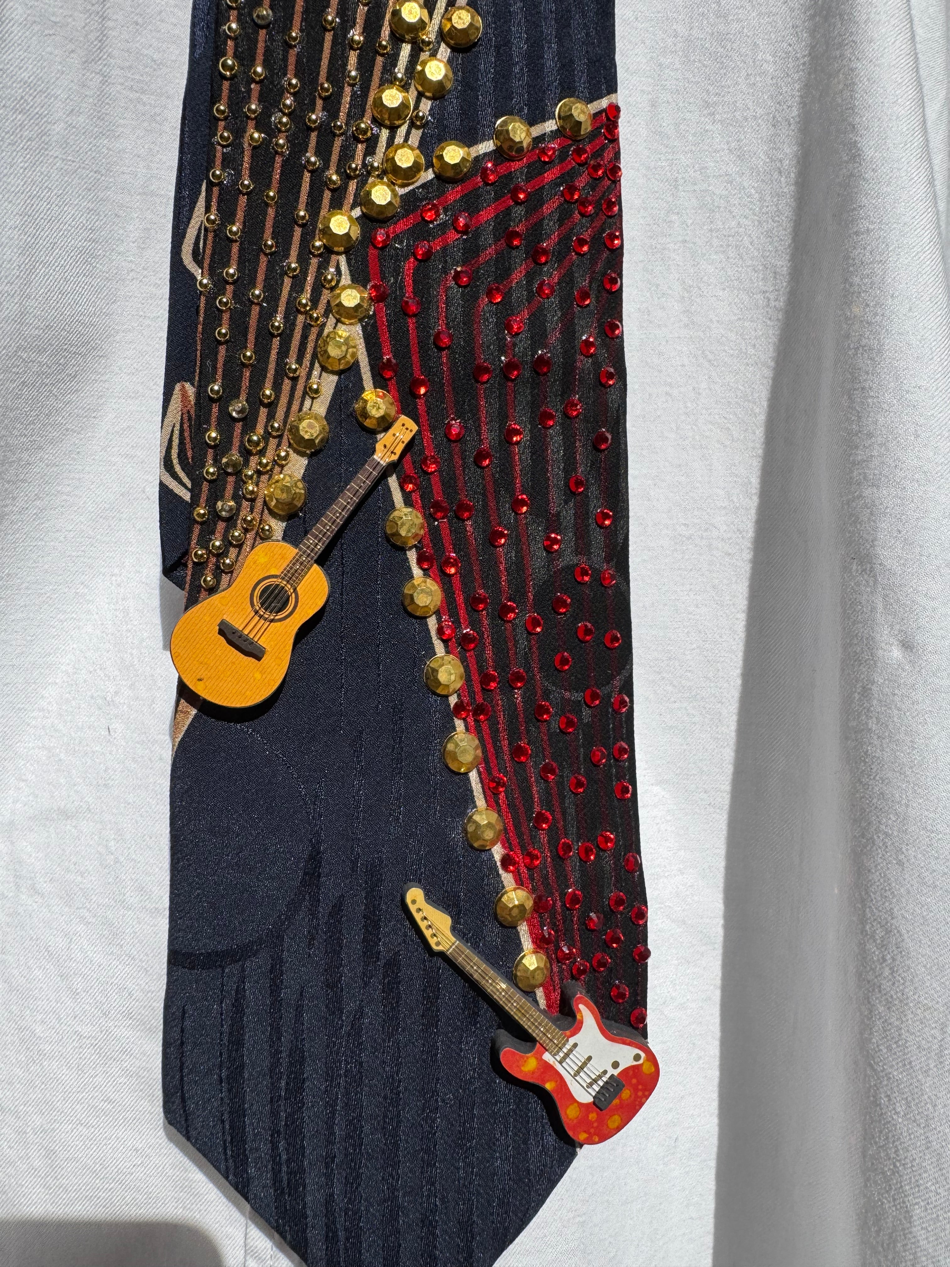 Navy Blue Guitar’s High Class Royalty Music Tie