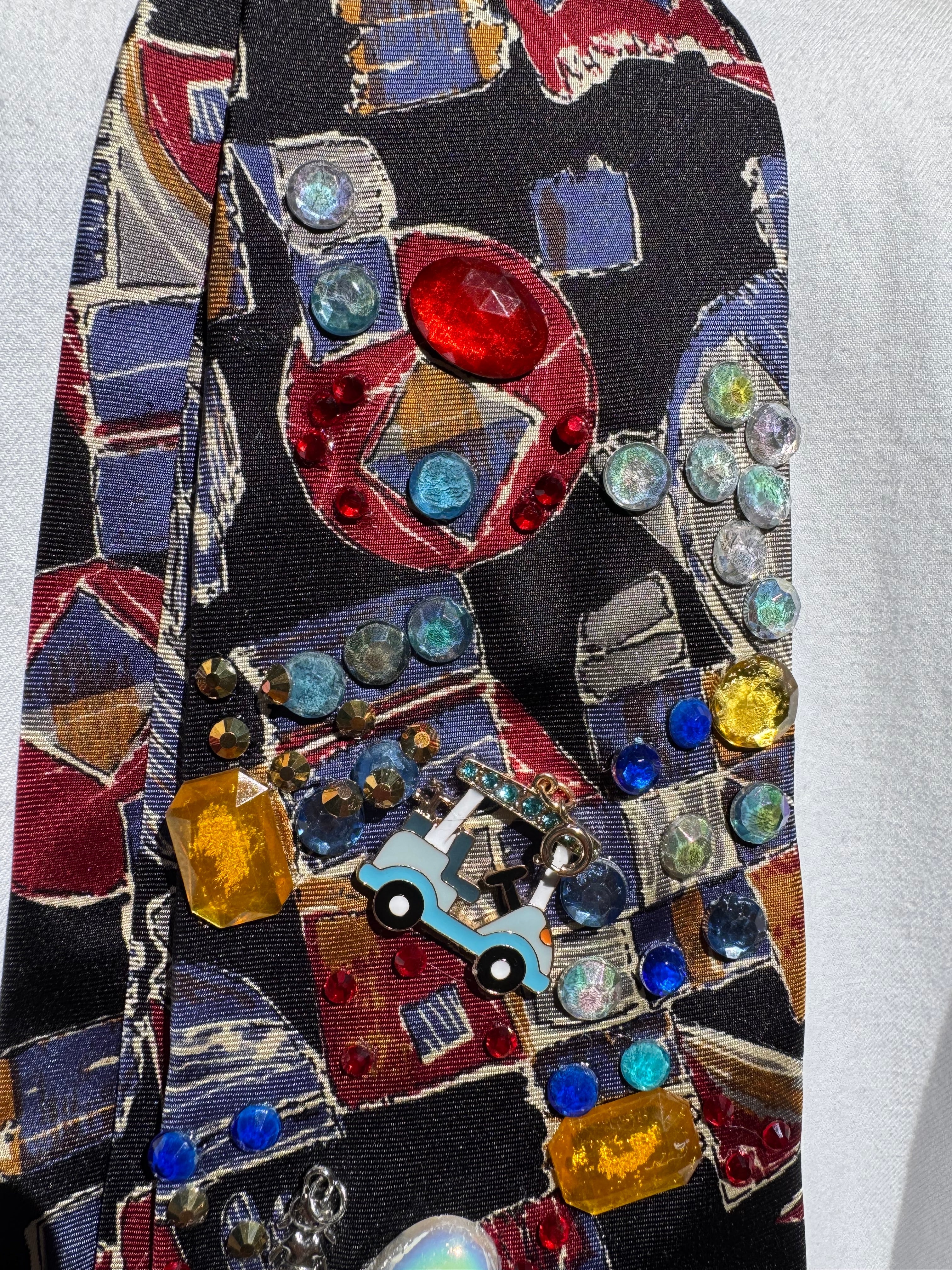 Navy Blue Skatepark Skater Sport Tie