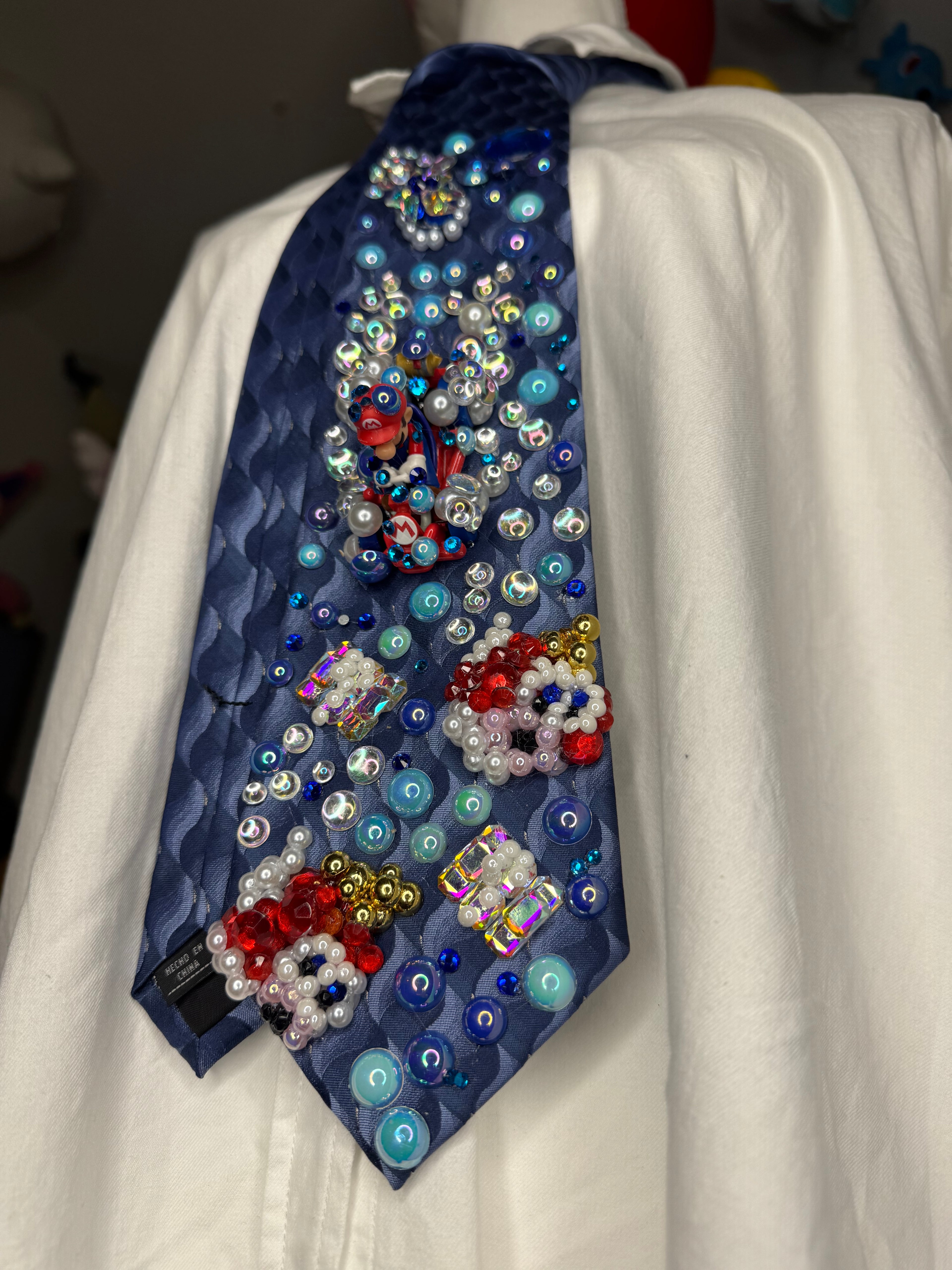 Blue Mario Dodging Blue Shell Underwater on Cheep Cheep Beach 200cc Mario Kart Tie