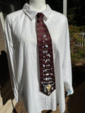 Burgundy Longhorn Aztec Western Royalty Tie