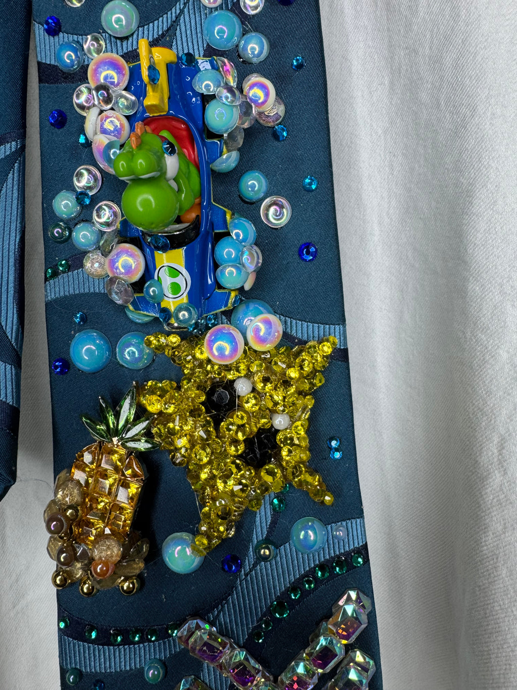 Blue Yoshi Chasing Star Item Underwater on Cheep Cheep Beach 200cc Mario Kart Tie