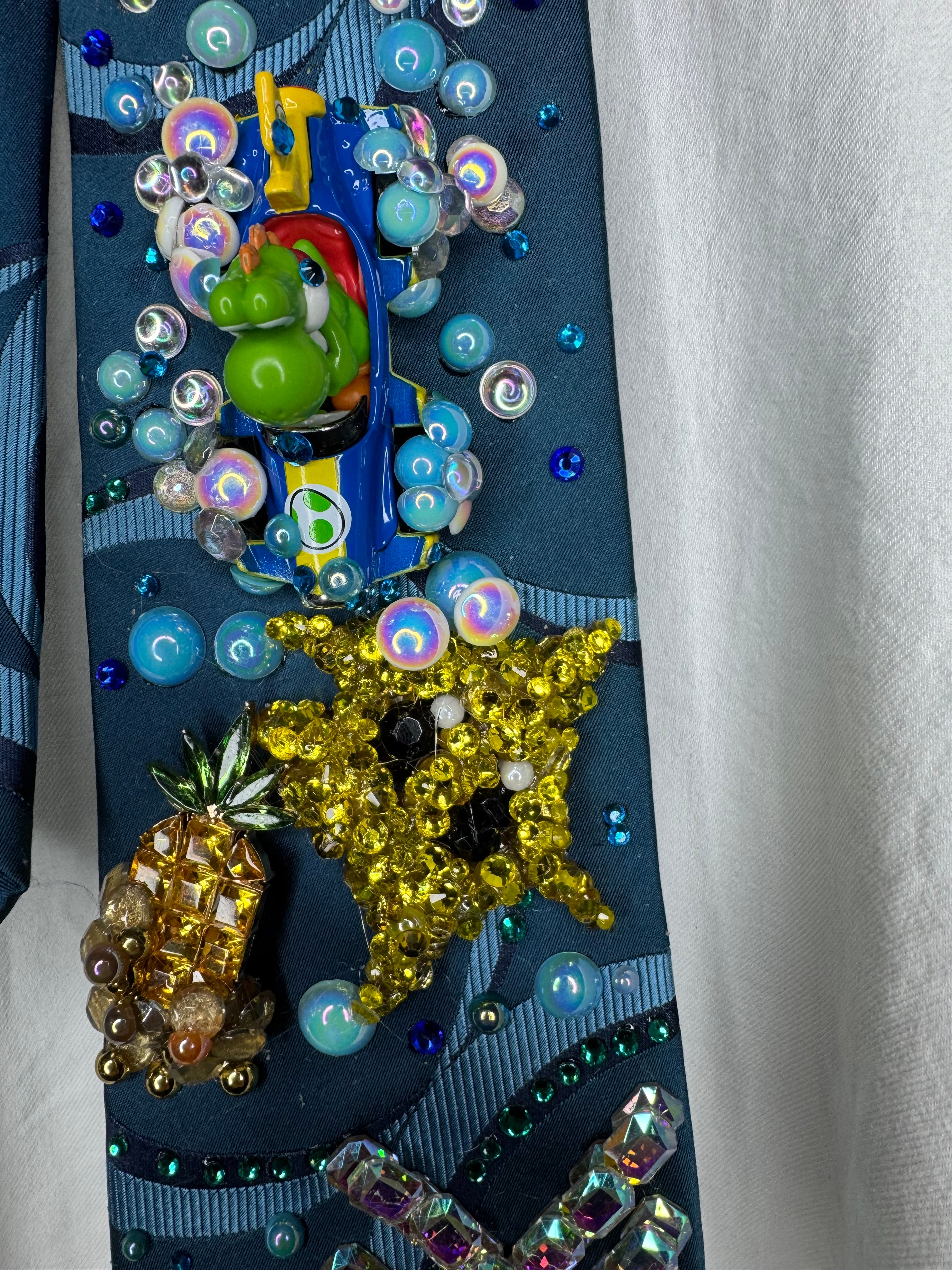 Blue Yoshi Chasing Star Item Underwater on Cheep Cheep Beach 200cc Mario Kart Tie