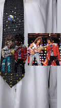 Black Michael Jackson Rocking Out With Eddie Van Halen During His Guitar Solo in Beat for Victory Tour 1984 Tie