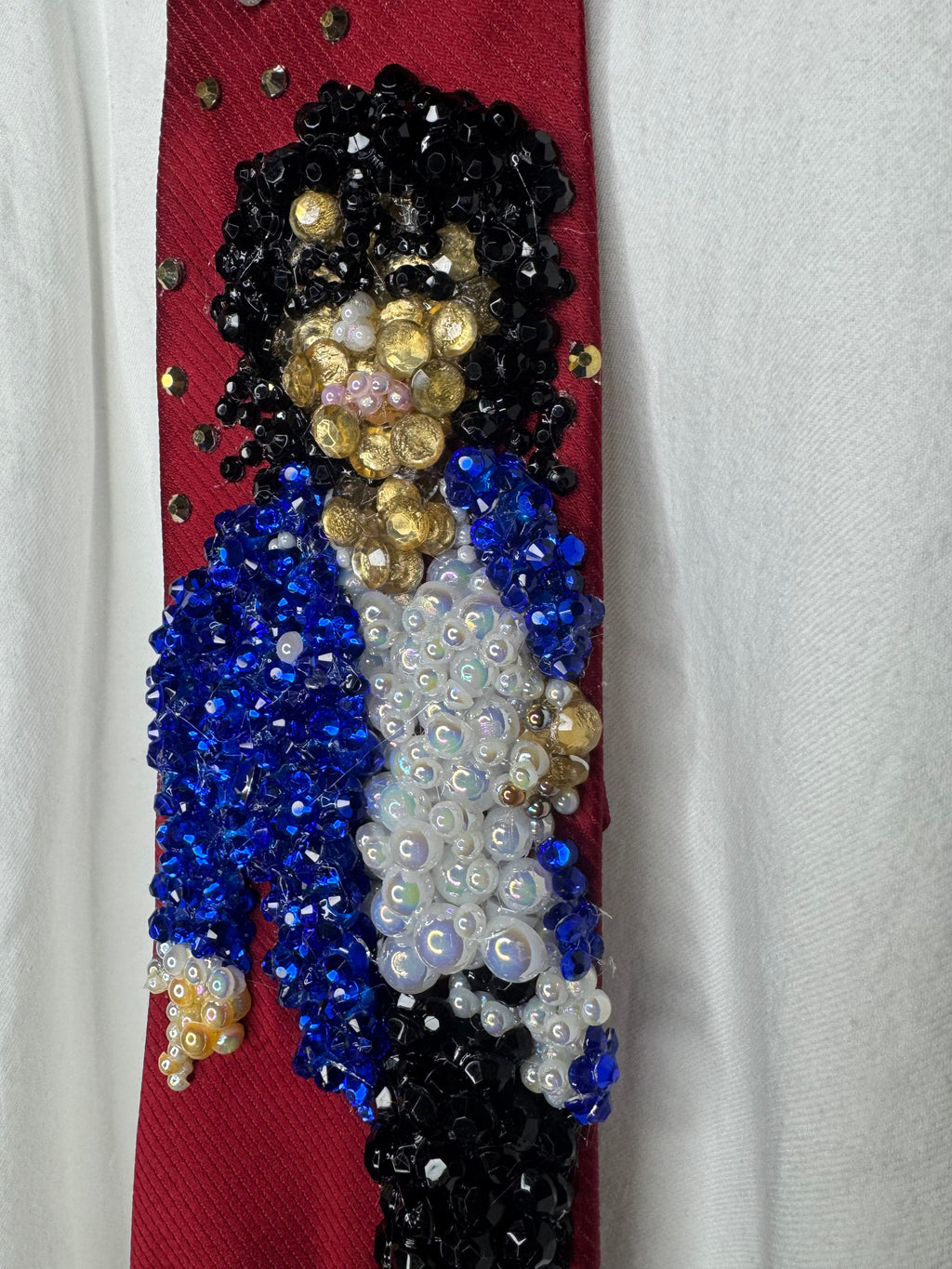 Red Michael Jackson Pointing Finger Down Pose To TWYMMF At Grammy Awards Tie