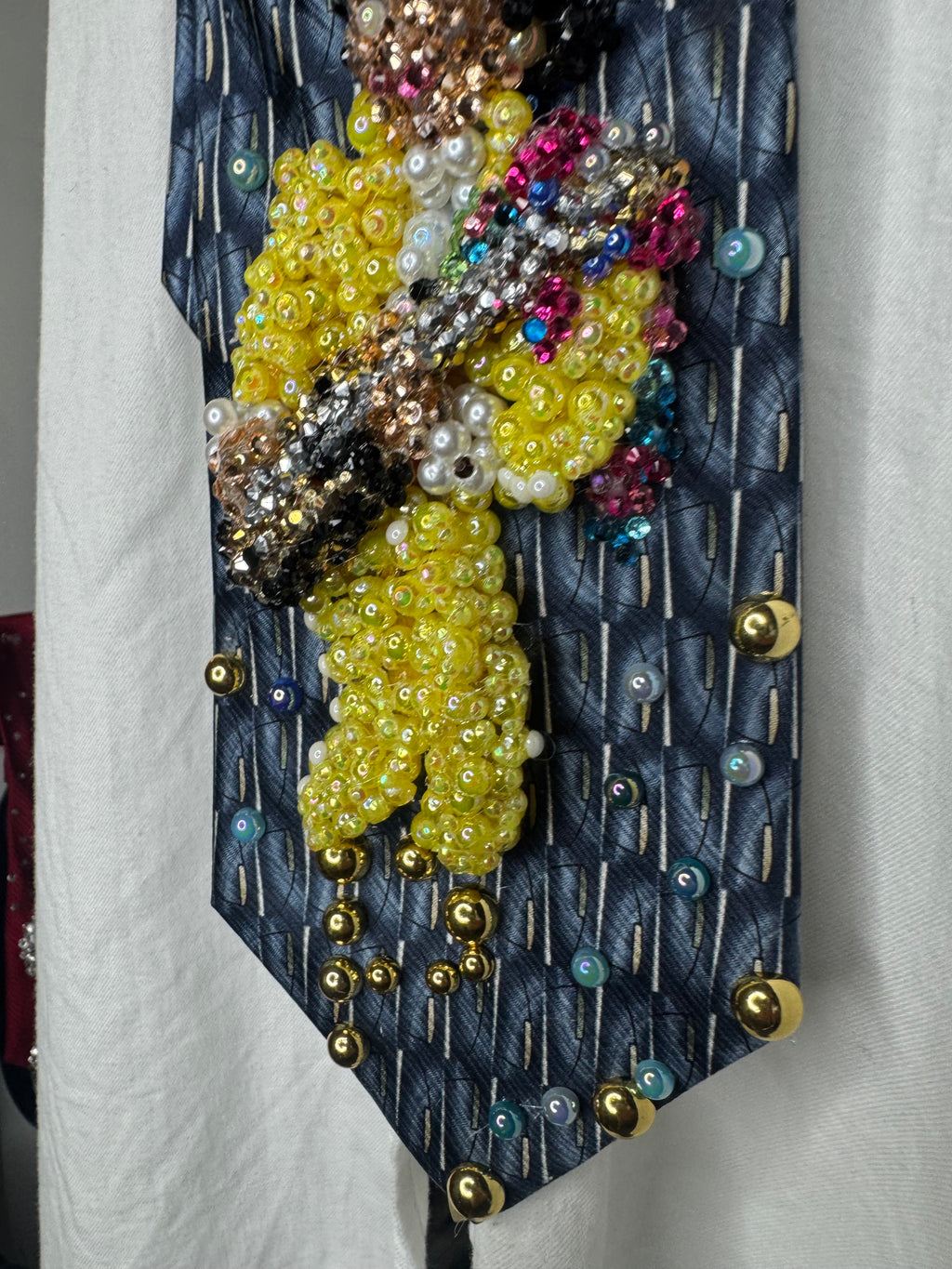Navy Blue Prince In Full Yellow Outfit & Floral Scarf Performing Live Tie