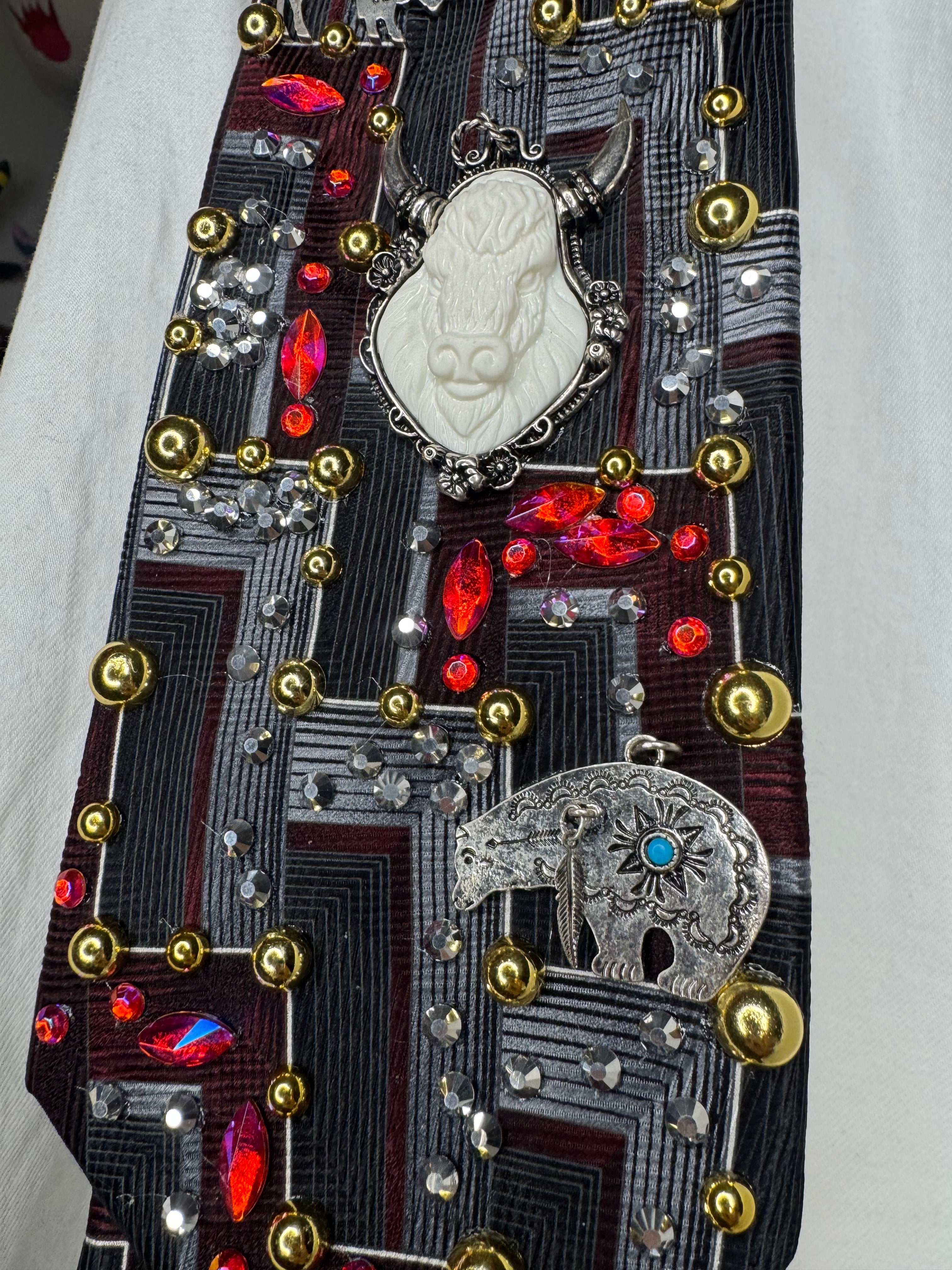 Black Native Hunter And Wildlife Predators Royalty Nature Tie