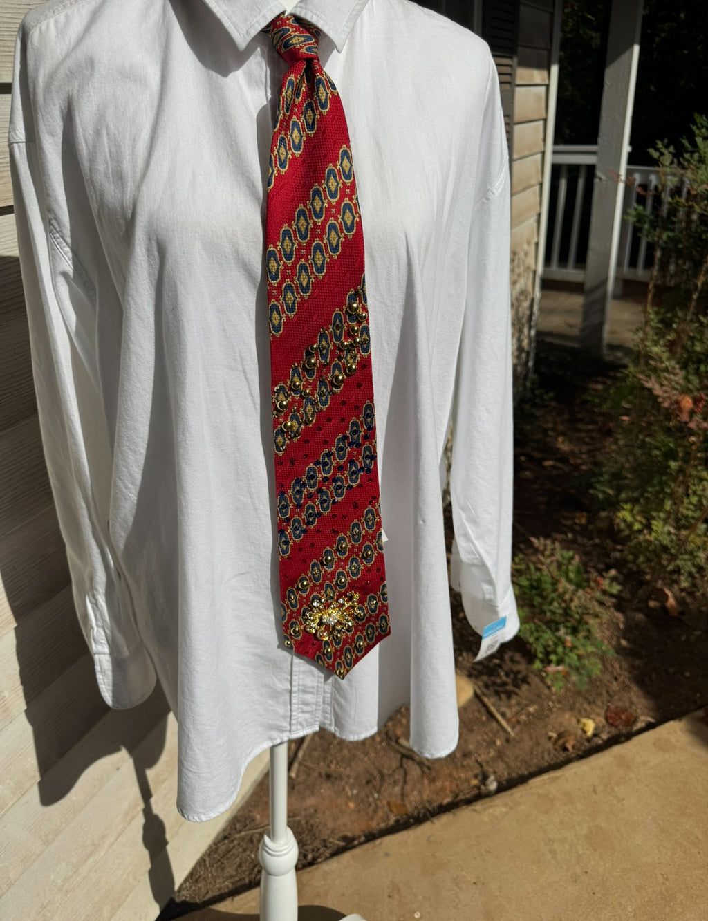 Red and Navy Blue High Class Royalty Tie