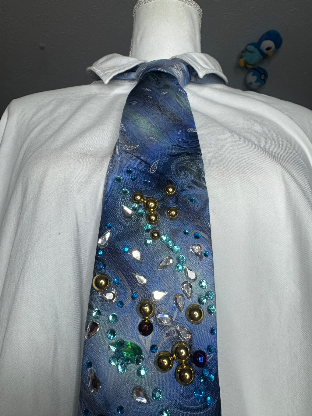 Tri Tone Blue Royalty Tie