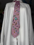 Pink Paisley Neon Sun Royalty Tie