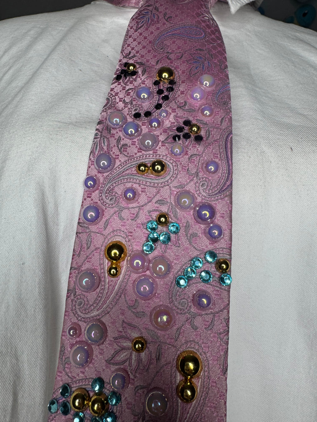 Pink Paisley Neon Sun Royalty Tie