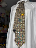 Beige Tropical Treasure Box Tie