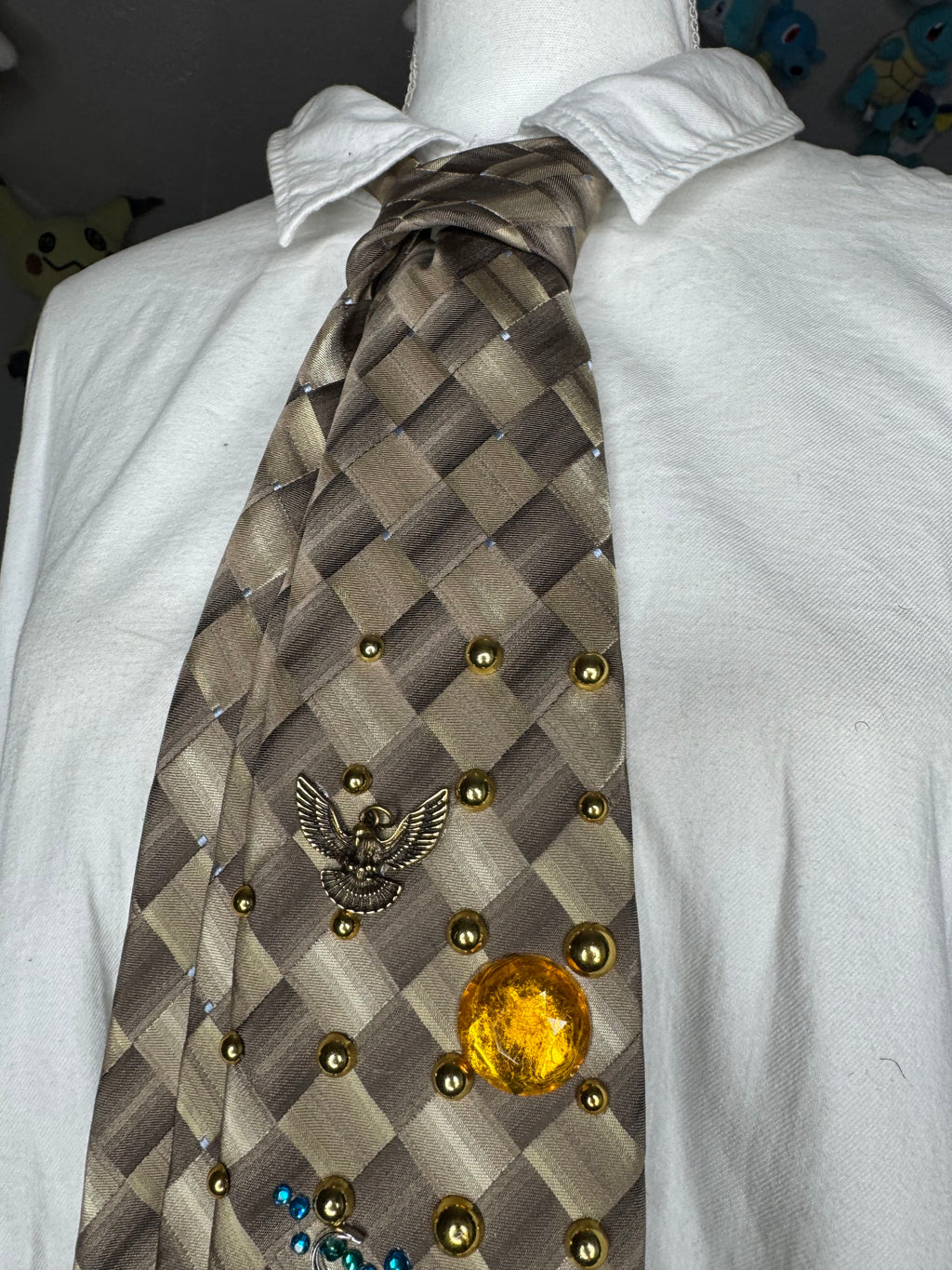 Beige Tropical Treasure Box Tie