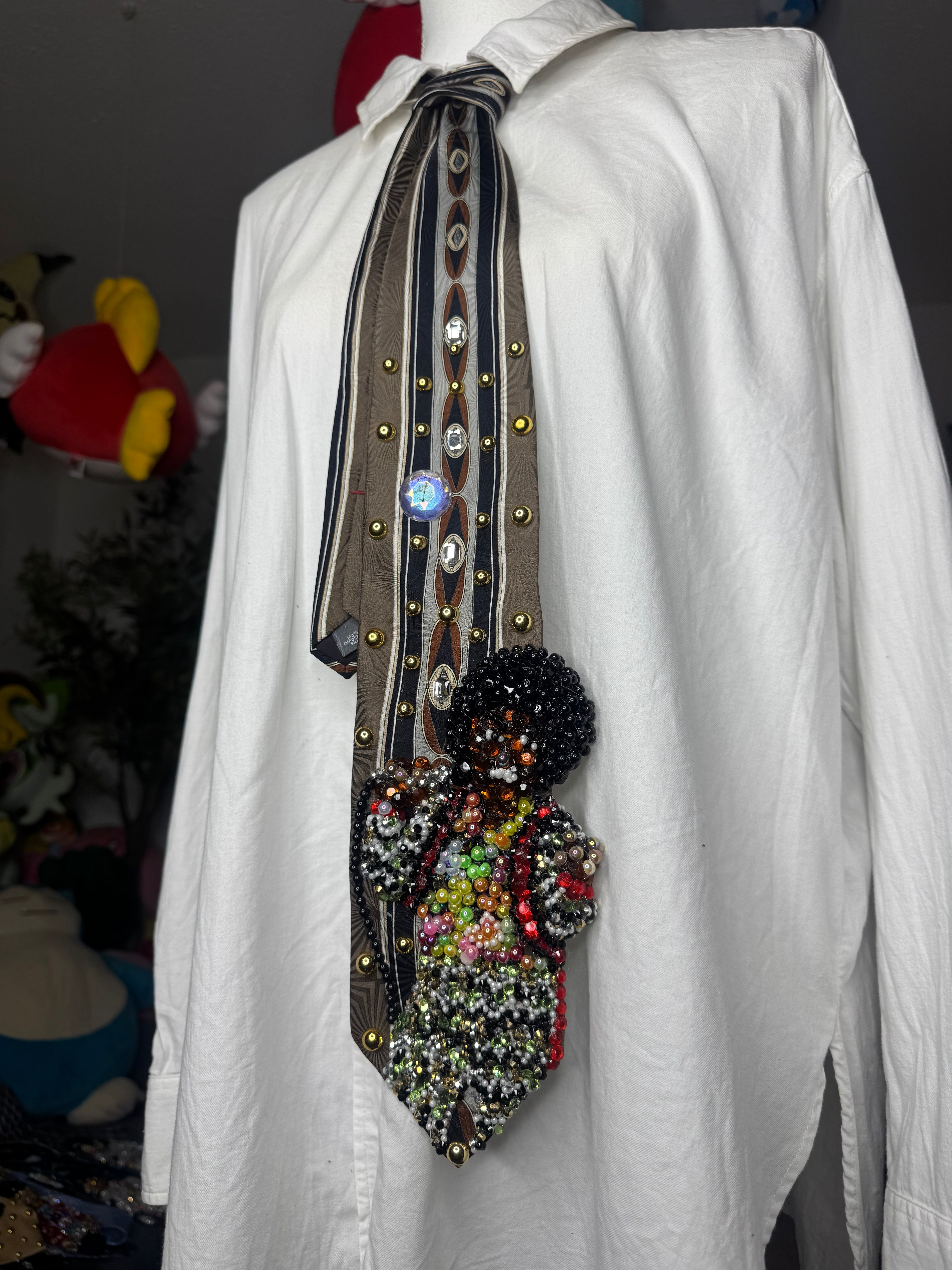 Brown Young Michael Jackson Zigzag Outfit Singing on Stage Jackson 5 On Soul Train 1972 Tie