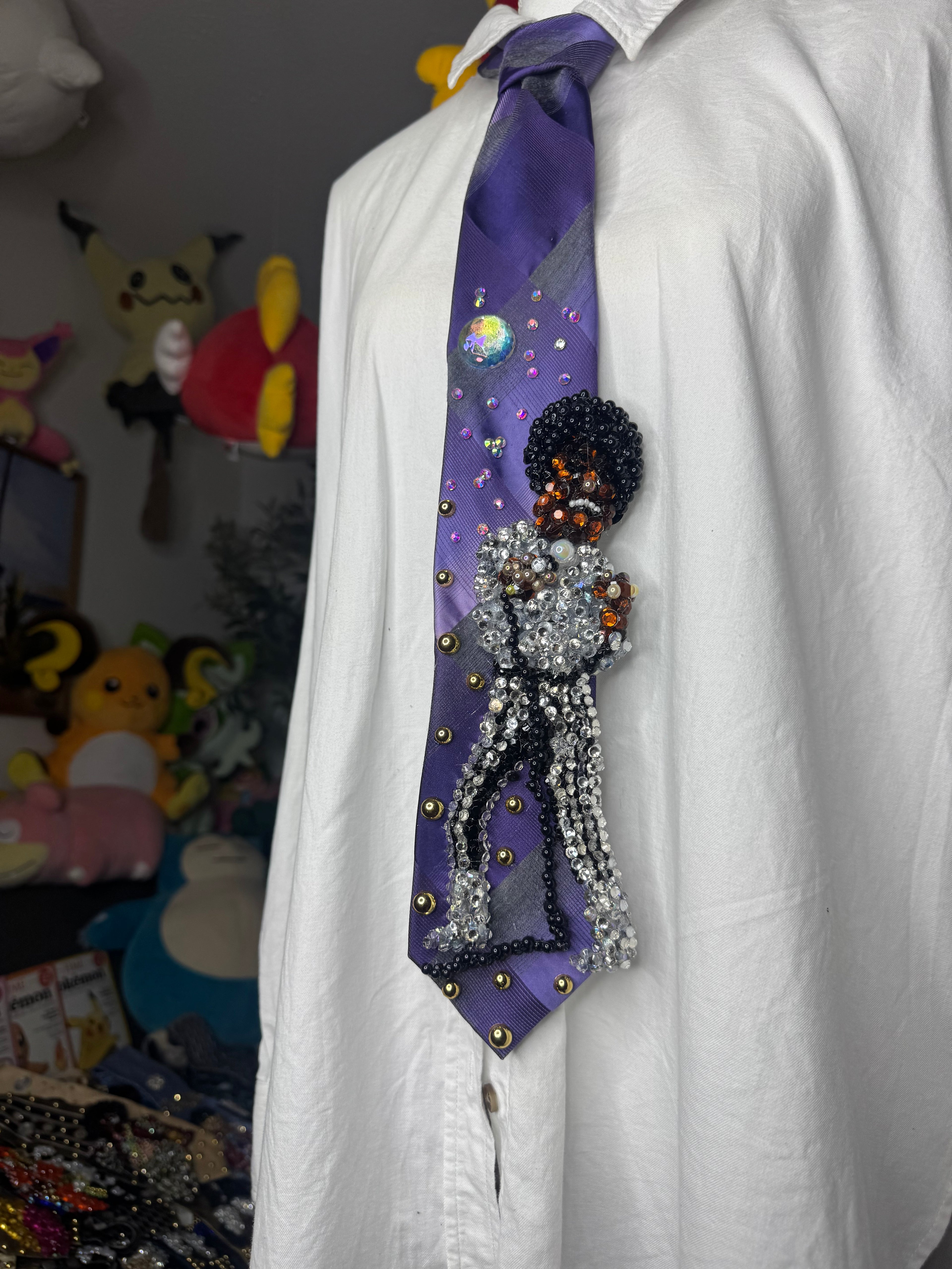 Purple Michael Jackson Singing Rock With You Live on Stage 1979 Tie