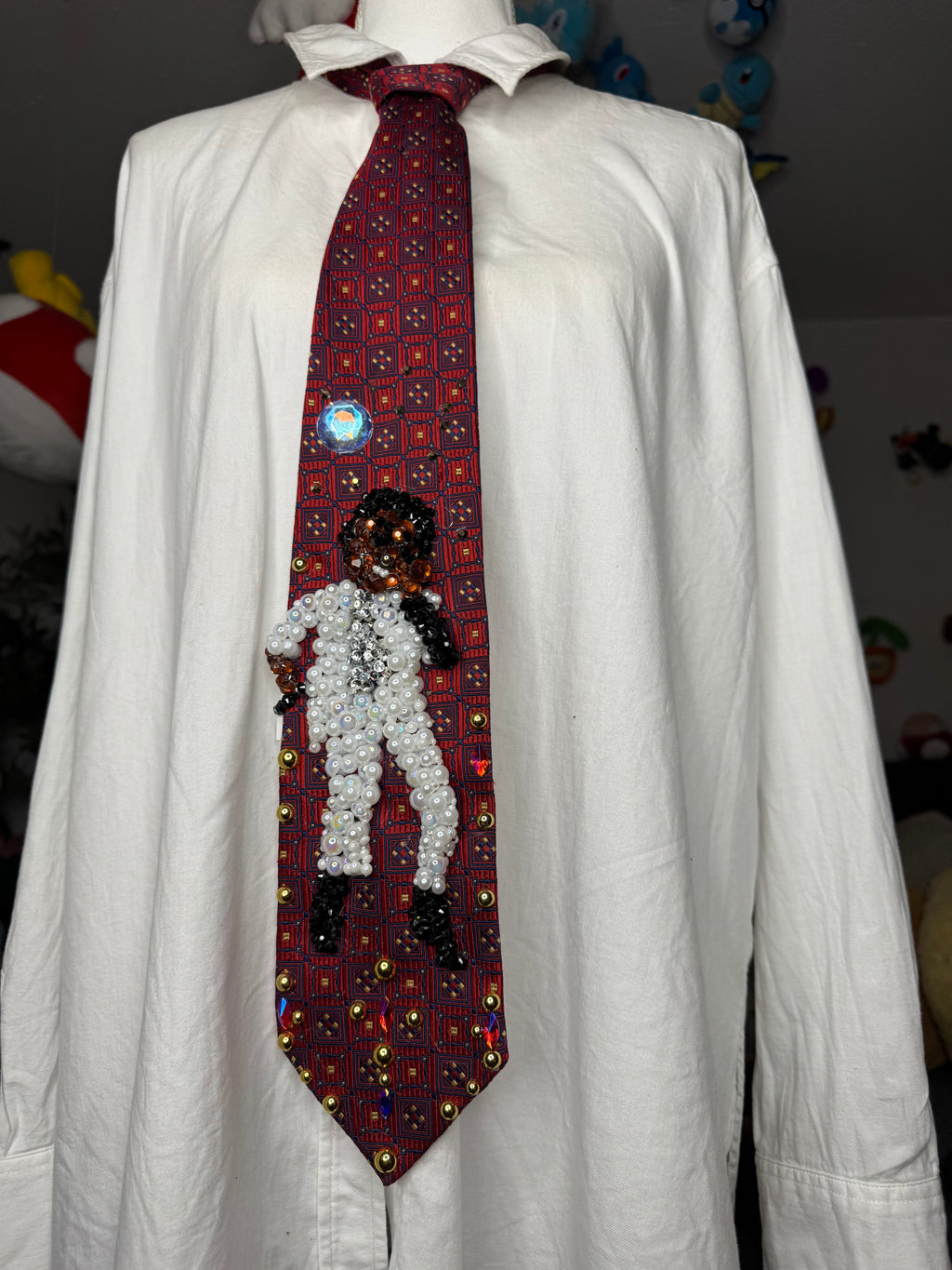 Red Michael Jackson Hitting Ankle Breaking Move on The Diana Ross Show 1979 Tie