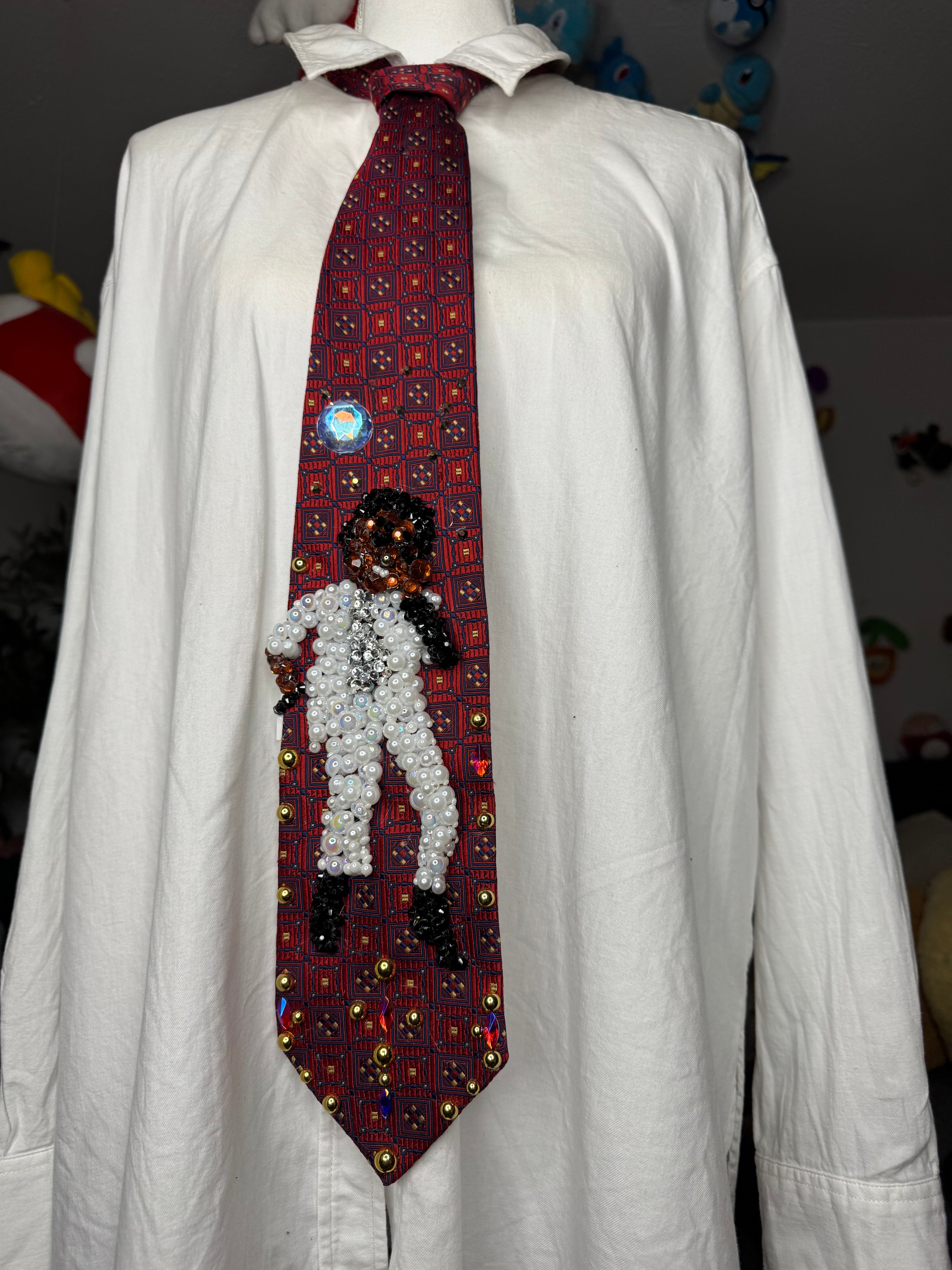Red Michael Jackson Hitting Ankle Breaking Move on The Diana Ross Show 1979 Tie