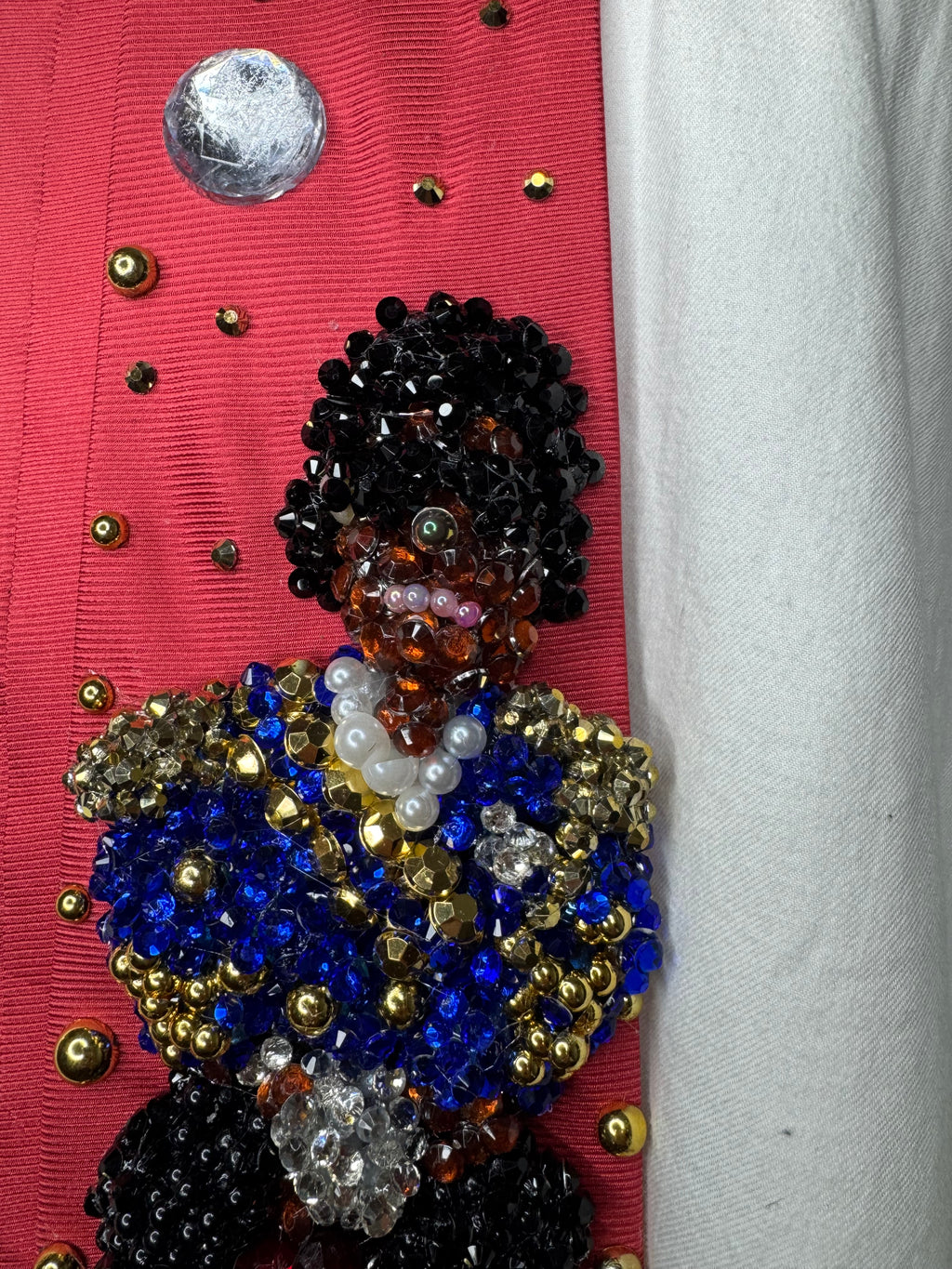 Red Michael Jackson Sitting Down On His Record Breaking Grammy Night 1984 Tie