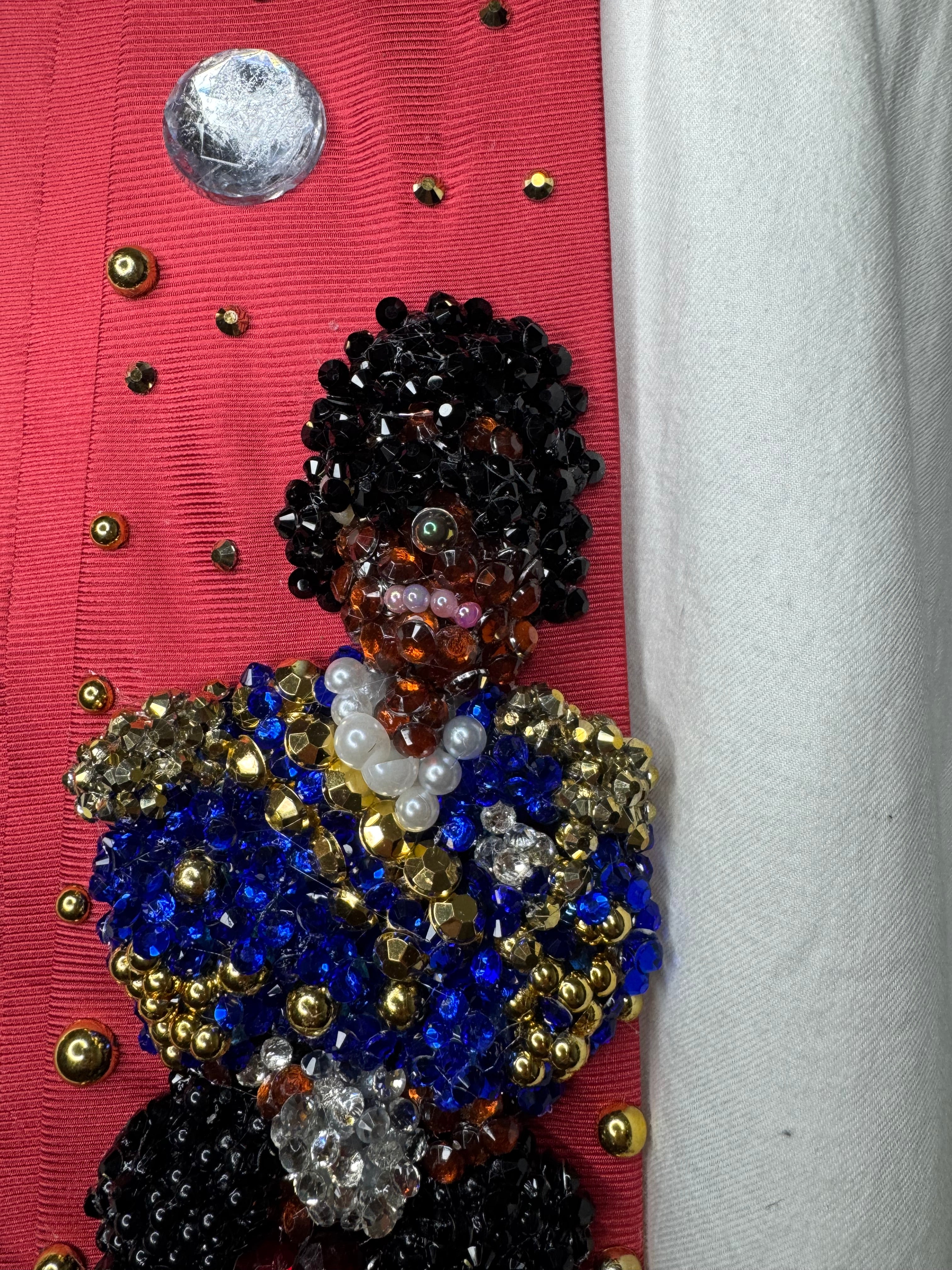 Red Michael Jackson Sitting Down On His Record Breaking Grammy Night 1984 Tie