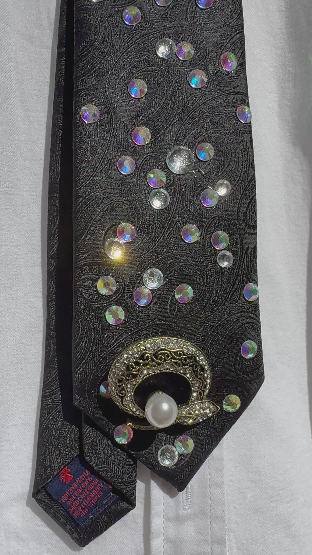Black Paisley Iridescent Royalty Tie