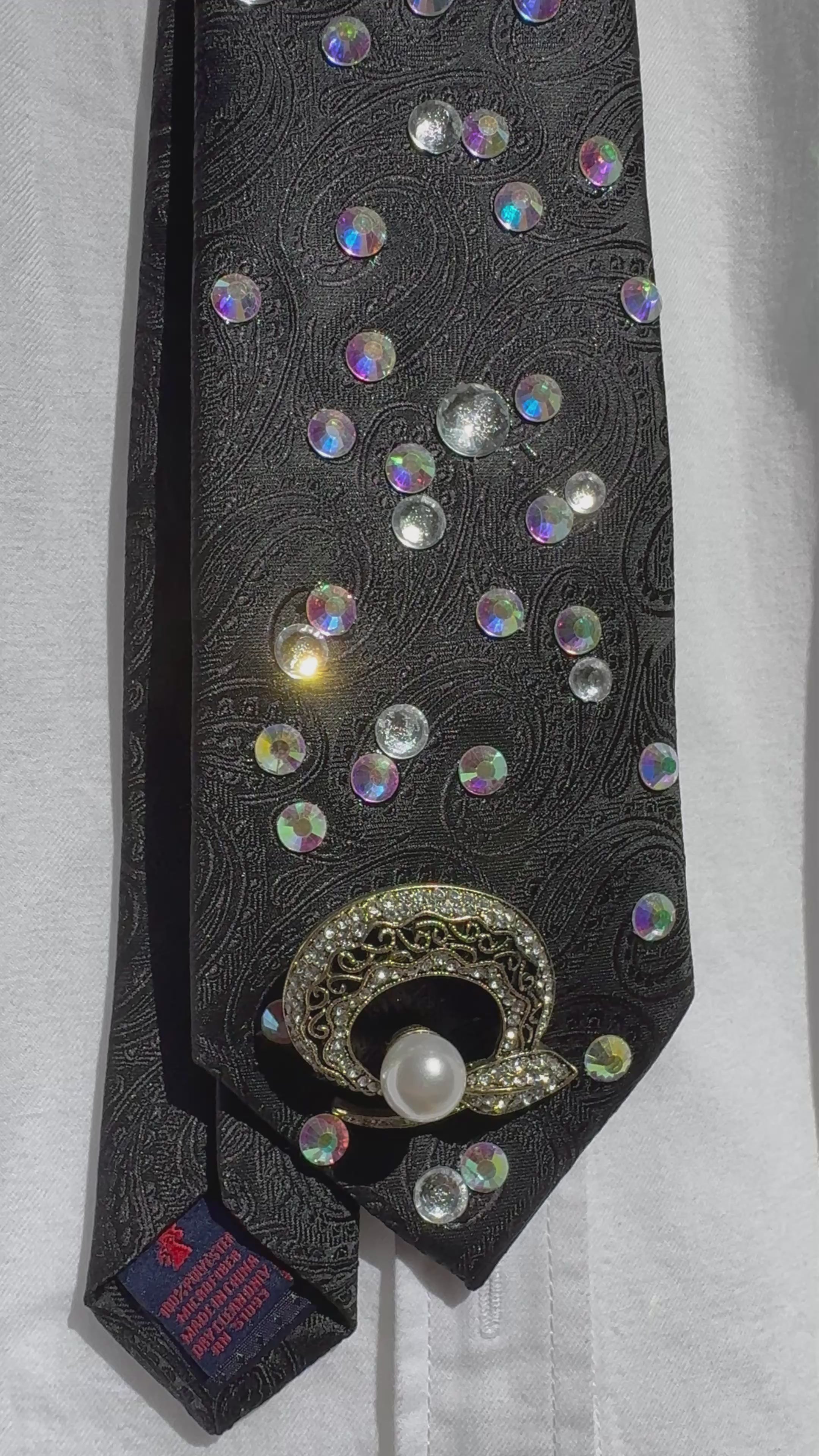 Black Paisley Iridescent Royalty Tie