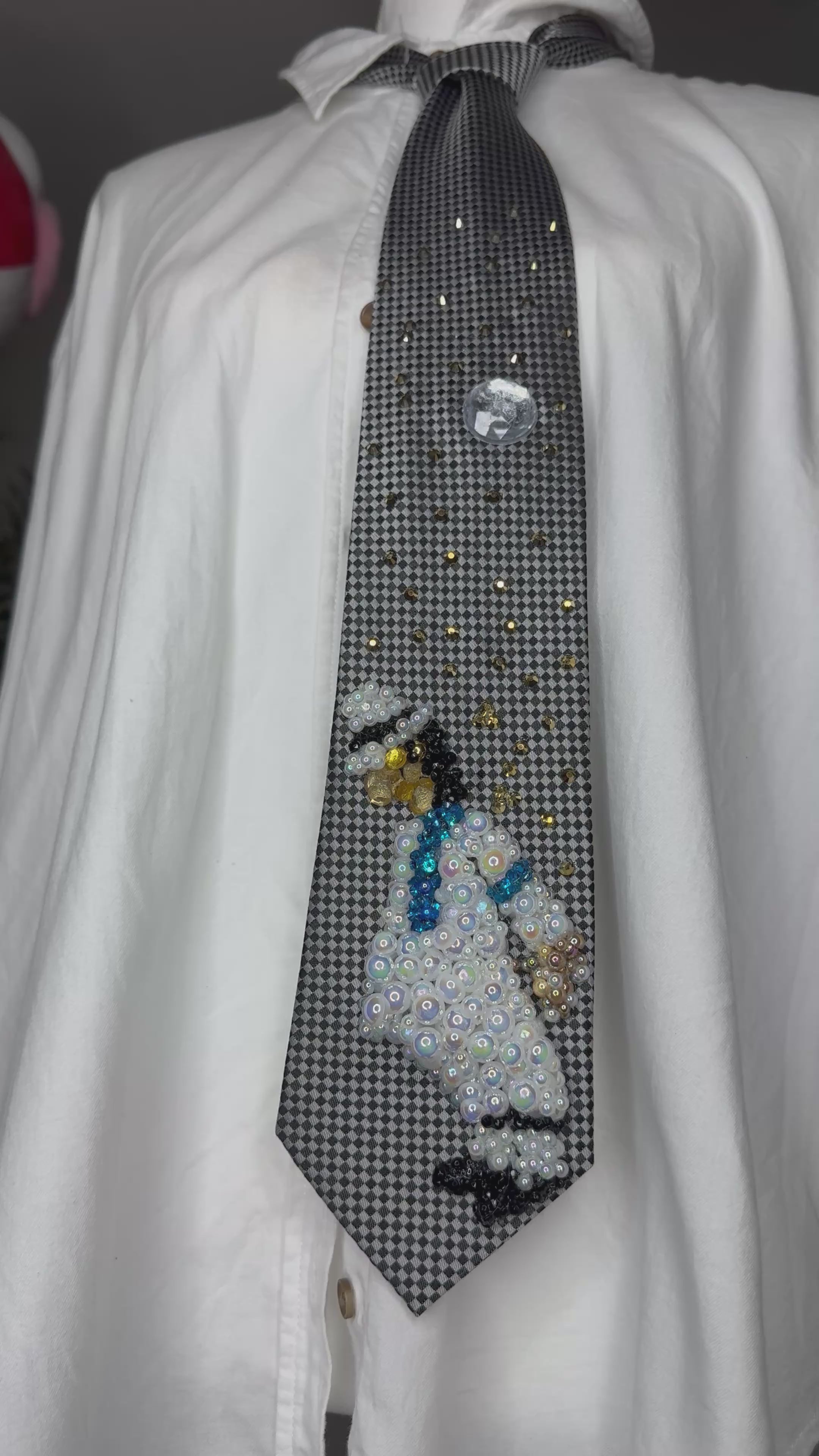 Grey Michael Jackson Doing Iconic Lean from Smooth Criminal Music Video Tie