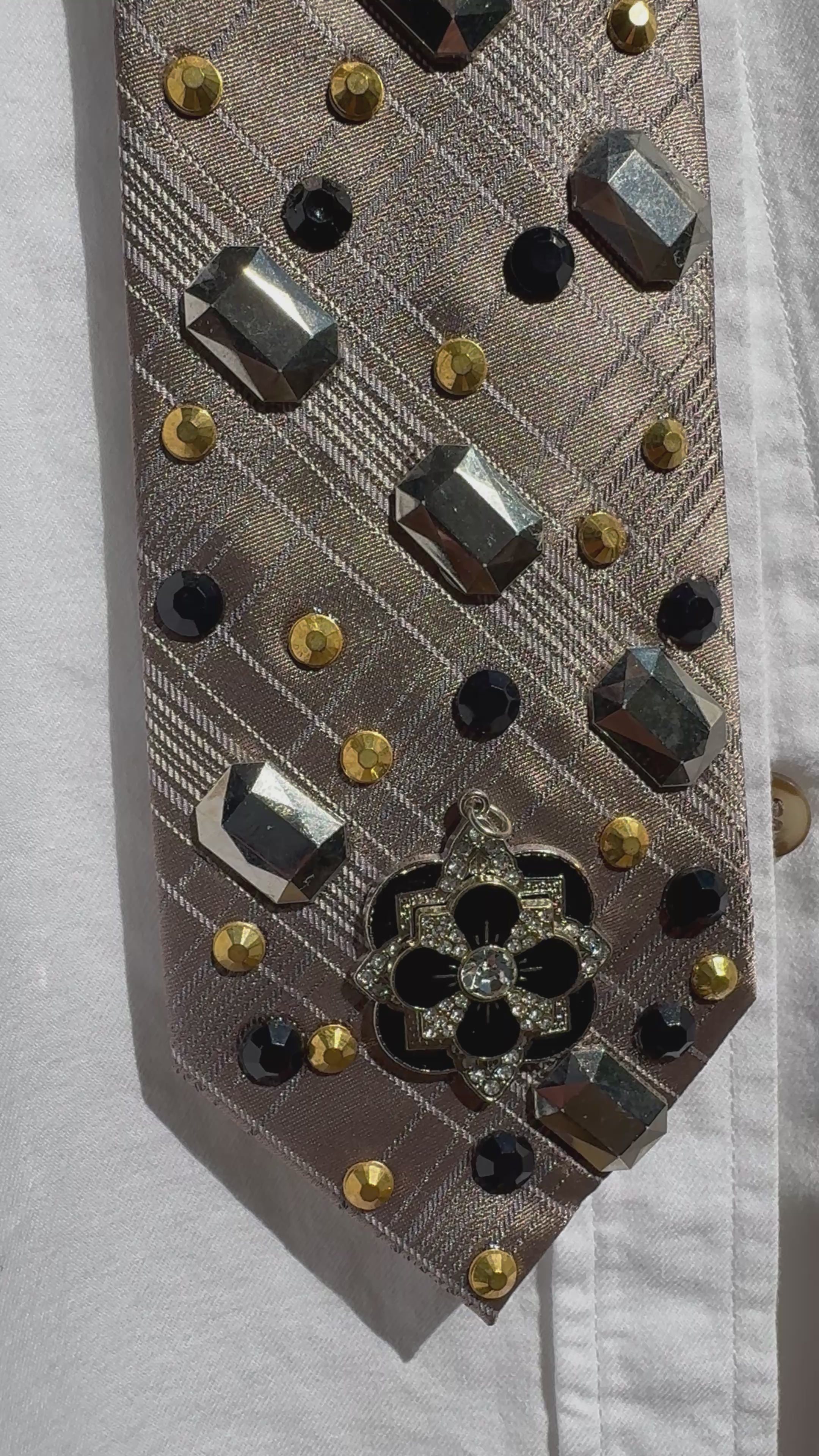 Beige Ace of Spade High Class Royalty Tie