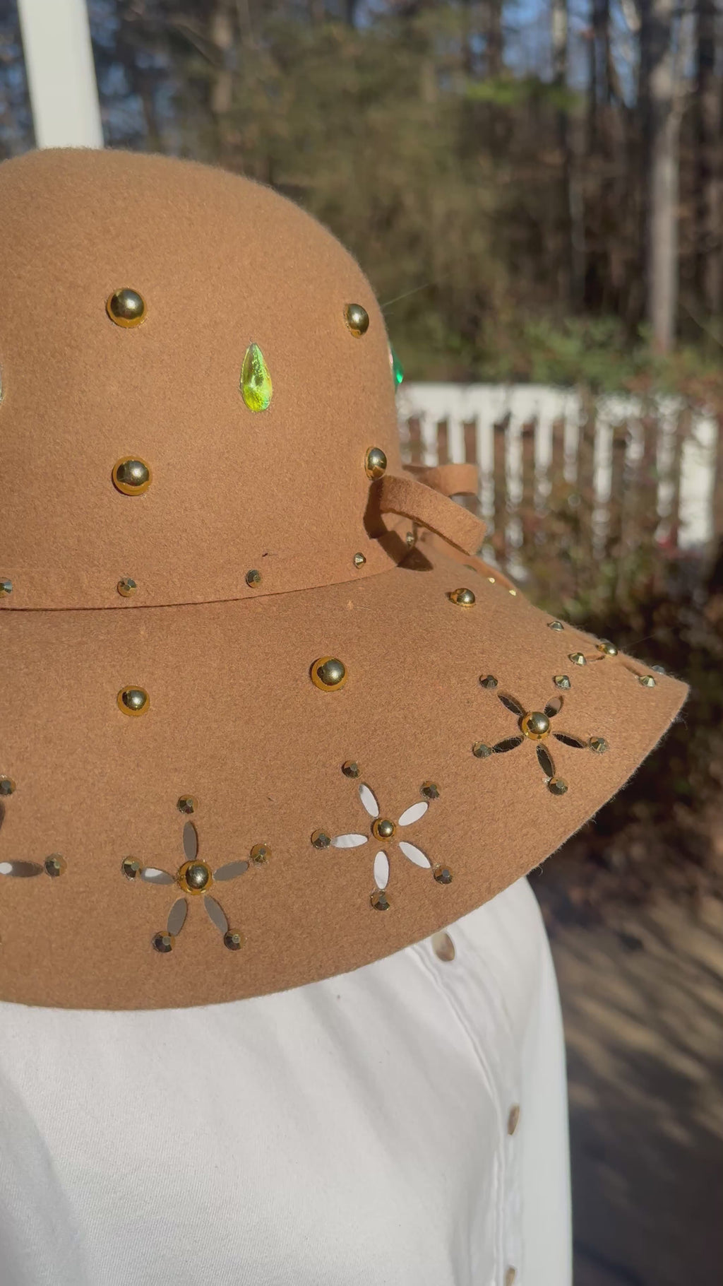 Brown Wide Brim High Class Royalty Sun Hat