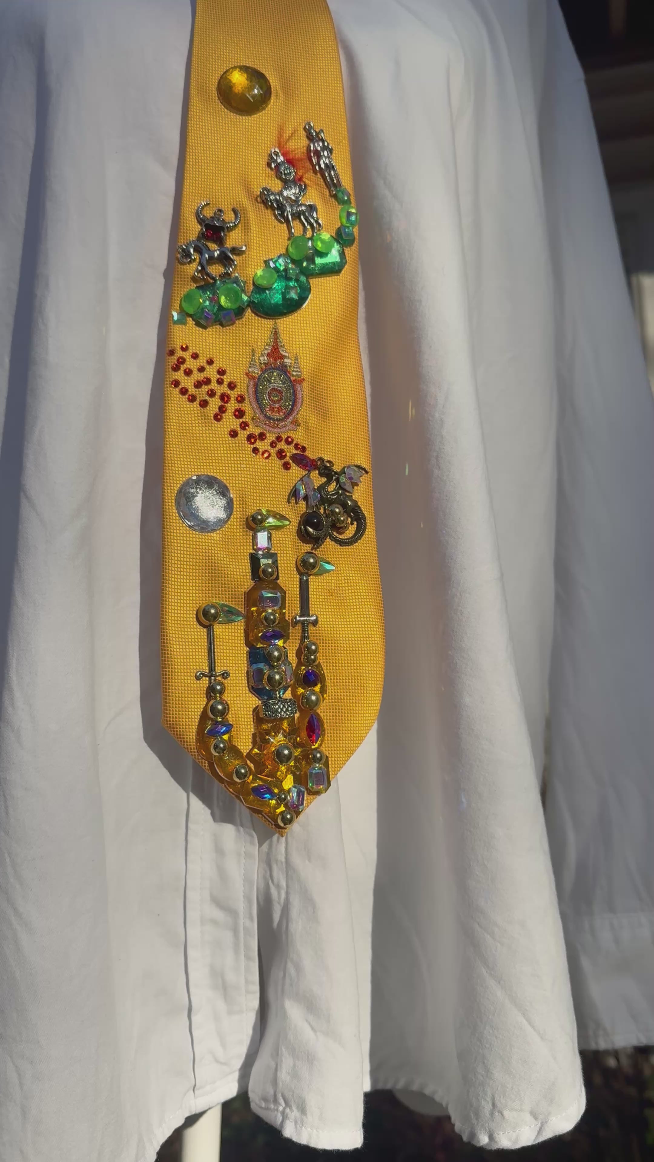 Gold Dungeons and Dragons Viking Era Royalty Tie