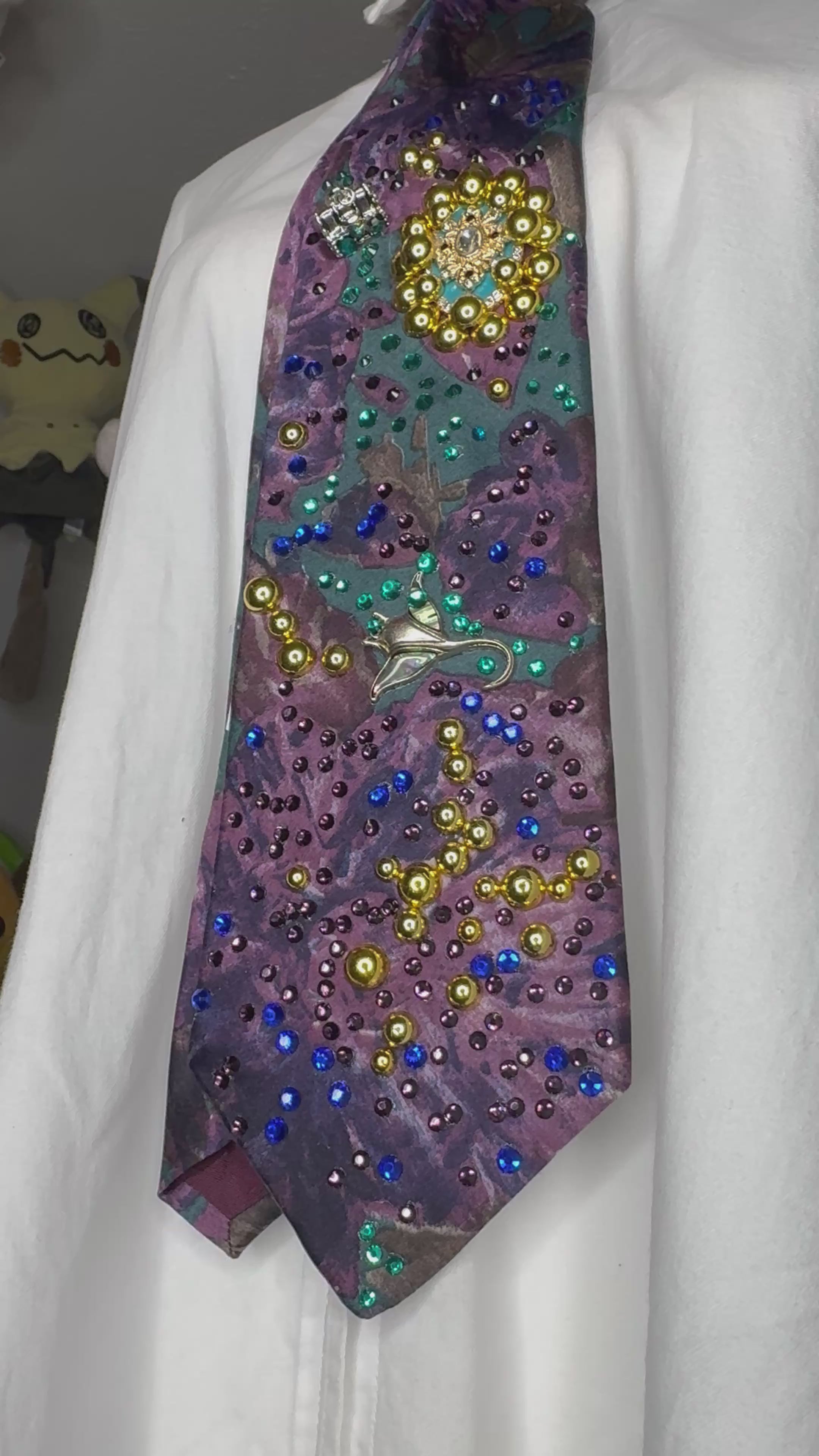 Marbled Indigo And Turquoise Ocean Floor Tropical Treasure Box Royalty Tie