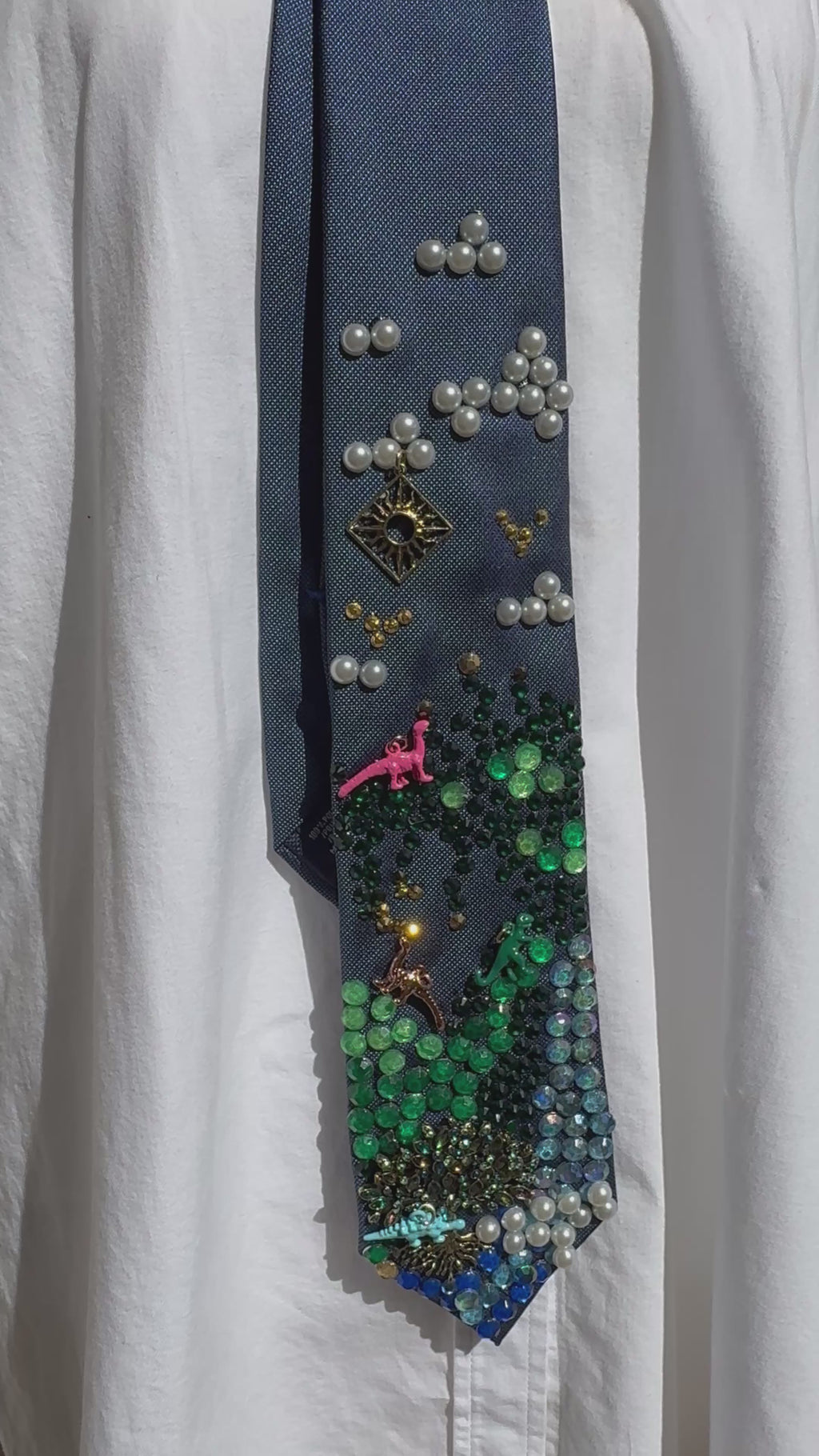 Navy Blue Jurassic Park Dinosaur Age Tie